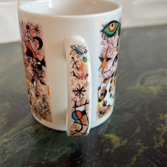 Vintage D Burrows Miro artist coffee cup rare cup modern artist abstract artwork - Picture 4 of 7